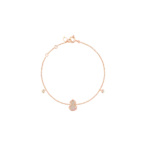 Миниатюрный браслет wulu из розового золота с бриллиантовым паве wu br0009a rgd Qeelin