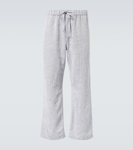 Широкие брюки из хлопка и льна Rocha Frescobol Carioca, Dusk