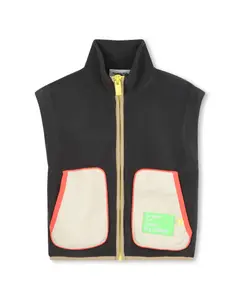 Детский жилет с высоким воротником и молнией Billieblush, черный