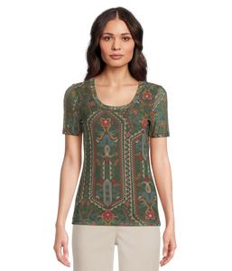 Футболка Johnny Was Nanette Short Sleeve Mesh Tee, цвет Skylar Bloom