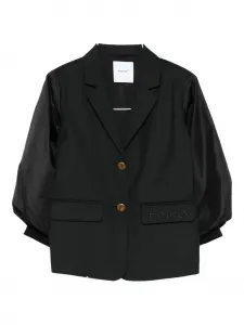 Куртка с рукавами-буфами Pinko Kids, черный