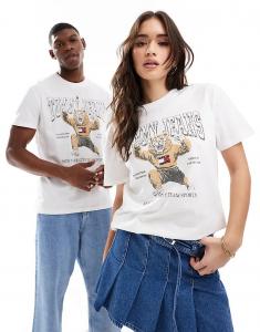 Футболка унисекс с тигром от Tommy Jeans в цвете «бежевый»