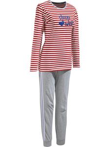Ночное белье Erwin Müller, цвет hellgrau meliert/rot