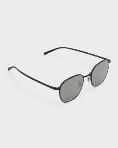 Квадратные солнцезащитные очки из титана с филигранной отделкой Oliver Peoples, цвет Matte Black