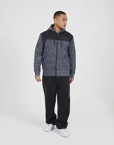 Толстовка на молнии с контрастной вставкой черного цвета Brave Soul