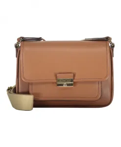 Сумка через плечо из телячьей кожи с магнитной застежкой. Michael Kors, коричневый