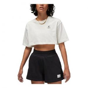 Футболка (WMNS) Air Jordan Sport Cropped T-Shirt 'White', белый