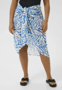 Пляжный аксессуар из саронга с принтом lea Kaffe Curve, Blue Chalk Leaf Print