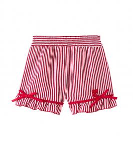 Детские шорты с принтом Monnalisa, Bianco+Rosso