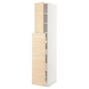 Шкаф 4drw/1dr/2shlv METOD/MAXIMERA IKEA, 40x60x220 см, цвет white/askersund light ash effect
