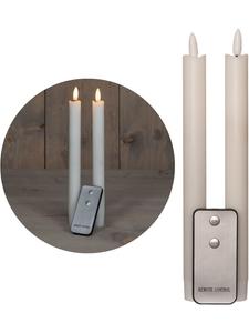 Novaliv Светодиодные конусные свечи Novaliv с таймером, белые, 2 шт , для использования внутри помещений, с 6-часовым таймером, белого цвета