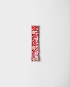 Узкий шарф из принтованного шелкового твила Prada, красный