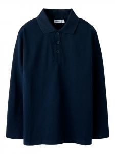 Name it Футболка-поло с длинными рукавами NKMKALLY LS NREG POLO темно-сапфирового цвета