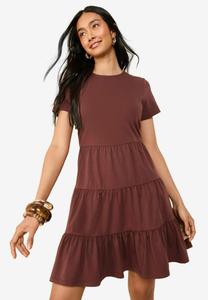 Платье из джерси REGULAR FIT - SHORT SLEEVE MINI Friends Like These, коричневый