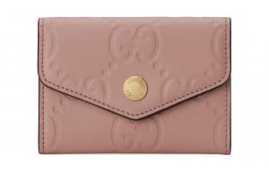 GUCCI Кожаный картхолдер для женщин розовый
