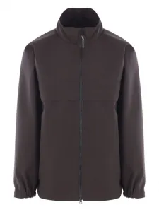 Ветровка с высоким воротником и двойной застежкой-молнией GR10K, серый