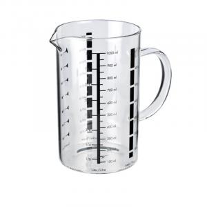 Стеклянный мерный стакан 1 л Küchenprofi, прозрачный