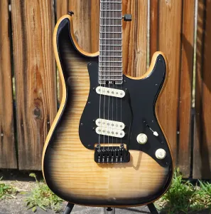 Schecter Diamond Series PROTOTYPE MV-6 Custom Прозрачный глянцевый натуральный черный взрыв 6-струнная электрогитара