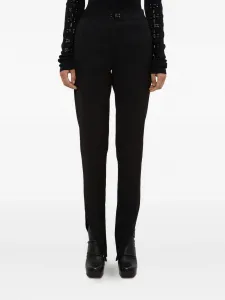 Брюки с высокой талией и строгого кроя Olivier Theyskens, черный