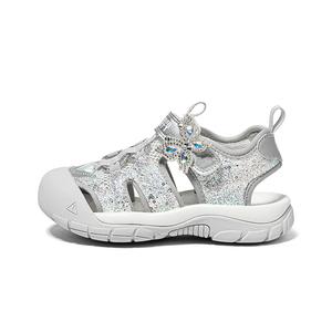 Коллекция мерцающих туфель. Водонепроницаемые и дышащие сандалии для детей. Snoffy, серебряный