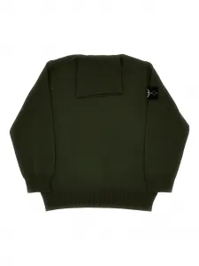 Пуловер с высоким воротником Stone Island Junior, зеленый