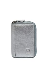 Кожаный кошелек для кредитных карт 'Concertina' с RFID-меткой PRIMEHIDE, серебро