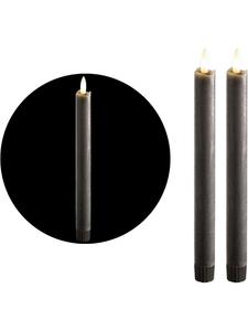 Novaliv Светодиодные конусные свечи Novaliv с таймером, серые, 2 шт , для использования в помещении, с 6-часовым таймером - серый цвет