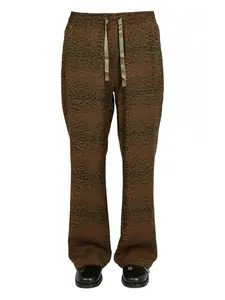 Брюки с кулиской и анималистичным принтом Needles, коричневый