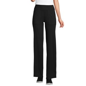 Женские ударопрочные прямые брюки Lands End Active с высокой посадкой Lands' End, черный