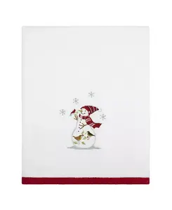 Набор банных полотенец Avanti с праздничным принтом из хлопка, белый