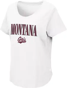 Женская белая футболка Colosseum Montana Grizzlies