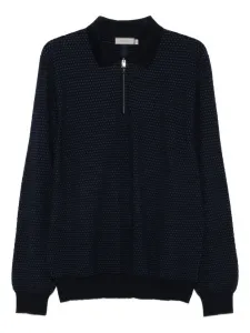 Рубашка поло с воротником на молнии Canali, синий