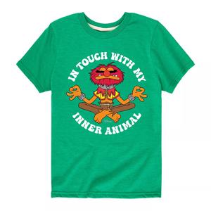 Футболка Disney's The Muppets Animal для мальчиков 8–20 лет с рисунком животных внутри Disney, зеленый