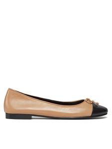 Балетки Tory Burch Cap-Toe Ballet 154513, бежевый/черный