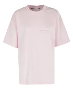 Светло-Розовая футболка с короткими рукавами Alexander Wang, розовый