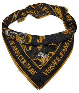 Шелковый шарф Versace Jeans Couture, черный