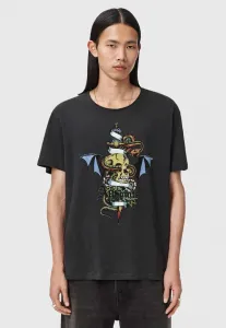 Футболка с принтом команды sabre ss Allsaints, Washed Black