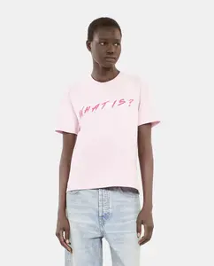 Женская футболка с коротким рукавом "What is" The Kooples, розовый