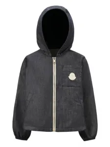 Куртка с капюшоном и карманами Moncler Enfant, синий