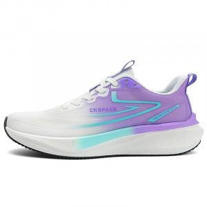 Кроссовки для бега с низким верхом, амортизирующие, противоскользящие, износостойкие, дышащие, унисекс China Aerospace, Bellflower Purple