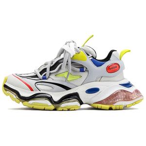 M88M Нескользящие и износостойкие низкие кроссовки, увеличивающие рост, унисекс, серо-желтые