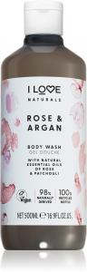 Гель для душа Naturals Rose & Argan с восхитительным ароматом розы I Love, 500 мл