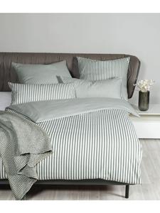 Постельное белье из хлопка Janine цвета Шиншилла шалфейно-зеленого цвета Janine, 155 x 220 + 80 x 80 см