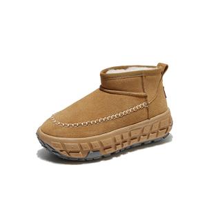 BENZI Ботинки Warm Wear-Resistant Height Increasing Slip-Resistant Coverage Short Mid-Calf Snow Boots Women's Camel