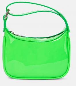 Клатч Moonbag Mini из лакированной кожи Eéra, Green Fluo