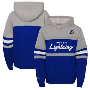 Голубой пуловер с капюшоном Youth Mitchell & Ness Tampa Bay Lightning Head Coach, цвет Lgh Blue