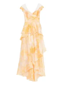 Многослойное платье в полоску Gemy Maalouf, желтый