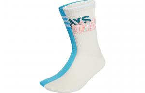 Мид-носки 2 пары, миди-гольфы унисекс 2 шт Adidas, 2 Pack (желтый белый+синий)