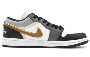 Кроссовки Air Jordan 1 Vintage Basketball Shoes Women's Low-top Black/gold, золотой