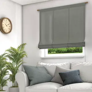 Нейтекс для вас! Римская штора «Мара-ЭКО» со штангой, свободно висящая Neutex For You!, серебряный/серый